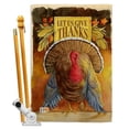 thumbnail image 1 of Breeze Decor BD-TG-HS-113066-IP-BO-D-US17-AM 28 x 40 in. Let Us Give Thanks Fall Thanksgiving Impressions Decorative Vertical Double Sided House Flag Set with Pole Bracket Hardware, 1 of 1