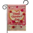 thumbnail image 1 of Breeze Decor BD-VA-G-101060-IP-DB-D-US19-BD 13 x 18.5 in. Flying Heart Valentines Burlap Spring Valentines Impressions Decorative Vertical Double Sided Garden Flag, 1 of 1