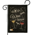 thumbnail image 1 of Breeze Decor BD-WI-G-117002-IP-DB-D-US15-BD 13 x 18.5 in. Wine House Burlap Happy Hour & Drinks Impressions Decorative Vertical Double Sided Garden Flag, 1 of 1