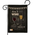 thumbnail image 1 of Breeze Decor BD-WI-G-117003-IP-DB-D-US15-BD 13 x 18.5 in. Dont Wine Just Drink it Burlap Happy Hour & Drinks Wine Impressions Decorative Vertical Double Sided Garden Flag, 1 of 1