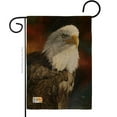 thumbnail image 1 of Breeze Decor BD-WL-G-110060-IP-DB-D-US12-AL 13 x 18.5 in. Portrait of an Eagle Burlap Nature Wildlife Impressions Decorative Vertical Double Sided Garden Flag, 1 of 1