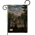 thumbnail image 1 of Breeze Decor BD-WL-G-110061-IP-DB-D-US12-AL 13 x 18.5 in. Morning Light Burlap Nature Wildlife Impressions Decorative Vertical Double Sided Garden Flag, 1 of 1