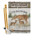 thumbnail image 1 of Breeze Decor BD-WL-HS-110106-IP-BO-D-US18-WA 28 x 40 in. Neck of the Woods Nature Wildlife Impressions Decorative Vertical Double Sided House Flag Set with Pole Bracket Hardware, 1 of 5