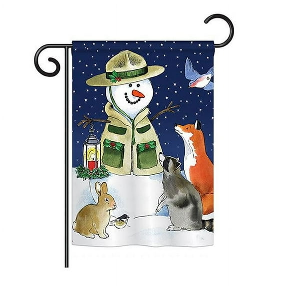 Breeze Decor BD-WT-G-114206-IP-BO-DS02-US 13 x 18.5 in. Lodge Snowmen Winter - Seasonal Winter Wonderland Impressions, Decorative Vertical Garden Flag