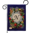 thumbnail image 1 of Breeze Decor BD-WT-G-130092-IP-DB-D-US12-BD 13 x 18.5 in. Winter N Initial Burlap Wonderland Impressions Decorative Vertical Double Sided Garden Flag, 1 of 1