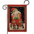 thumbnail image 1 of Breeze Decor BD-XM-G-114105-IP-DB-D-US14-AM 13 x 18.5 in. Santa & Cookies Burlap Winter Christmas Impressions Decorative Vertical Double Sided Garden Flag, 1 of 1
