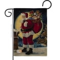 thumbnail image 1 of Breeze Decor BD-XM-G-114131-IP-DB-D-US16-SB 13 x 18.5 in. Moonlit Santa Burlap Winter Christmas Impressions Decorative Vertical Double Sided Garden Flag, 1 of 1
