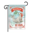 thumbnail image 1 of Breeze Decor BD-XM-G-114154-IP-BO-DS02-US Sealed with a Kiss Winter - Seasonal Christmas Impressions Decorative Vertical Garden Flag - 13 x 18.5 in., 1 of 4