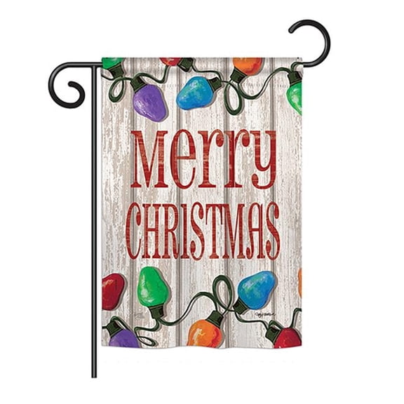 Breeze Decor BD-XM-G-114185-IP-BO-DS02-US Bright Merry Christmas Winter - Seasonal Christmas Impressions Decorative Vertical Garden Flag - 13 x 18.5 in.