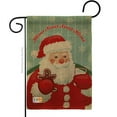 thumbnail image 1 of Breeze Decor BD-XM-G-114200-IP-DB-D-US18-WA 13 x 18.5 in. Sweet Home Santa Burlap Winter Christmas Impressions Decorative Vertical Double Sided Garden Flag, 1 of 1