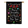 thumbnail image 1 of Breeze Decor BD-XM-H-114145-IP-BO-DS02-US Chalkboard Merry Christmas Winter - Seasonal Christmas Impressions Decorative Vertical House Flag - 28 x 40 in., 1 of 1