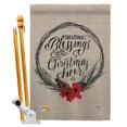 thumbnail image 1 of Breeze Decor BD-XM-HS-114169-IP-BO-D-US18-SB 28 x 40 in. Christmas Blessings Winter Impressions Decorative Vertical Double Sided House Flag Set & Pole Bracket Hardware, 1 of 1