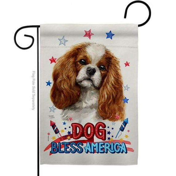 Breeze Decor G120100-BO Patriotic Comforter Spaniel Animals Dog 13 x 18.5 in. Double-Sided Decorative Vertical Garden Flags for House Decoration Banner Yard Gift