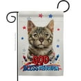 thumbnail image 1 of Breeze Decor G120116-BO Patriotic Bengal Animals Cat 13 x 18.5 in. Double-Sided Decorative Vertical Garden Flags for House Decoration Banner Yard Gift, 1 of 1