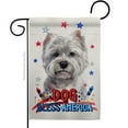 thumbnail image 1 of Breeze Decor G120234-BO Patriotic White Westie Animals Dog 13 x 18.5 in. Double-Sided Decorative Vertical Garden Flags for House Decoration Banner Yard Gift, 1 of 1