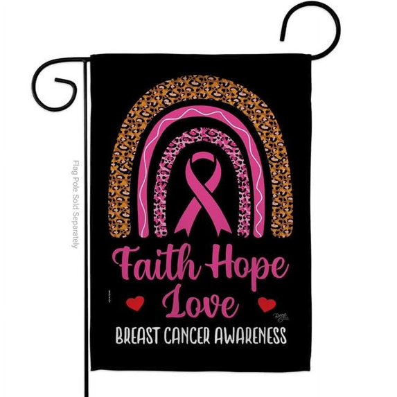 Breeze Decor G120270-BO 13 x 18.5 in. Pink Hope Garden Flag