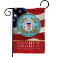 thumbnail image 1 of Breeze Decor G158429-BO US Coast Guard Family Honor Garden Flag Armed Forces 13 x 18.5 in. Double-Sided Decorative Vertical Flags for House Decoration Banner Yard Gift, 1 of 1