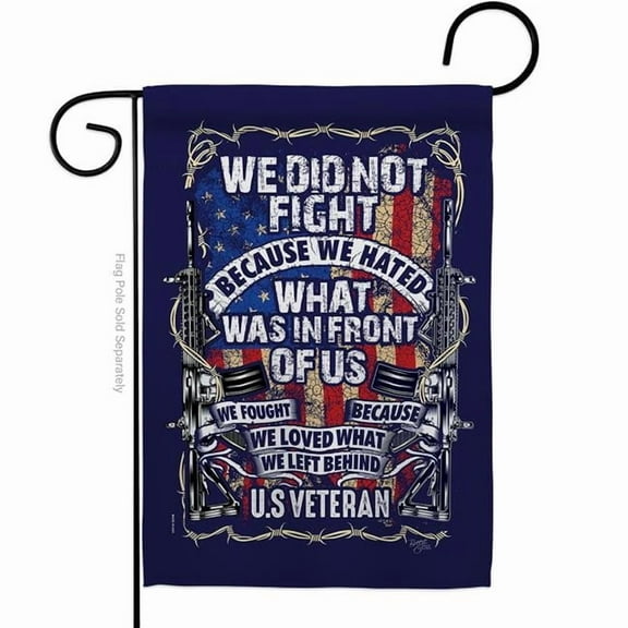 Breeze Decor G158442-BO We Did Not Fight Garden Flag Armed Forces Service 13 x 18.5 in. Double-Sided Decorative Vertical Flags for House Decoration Banner Yard Gift