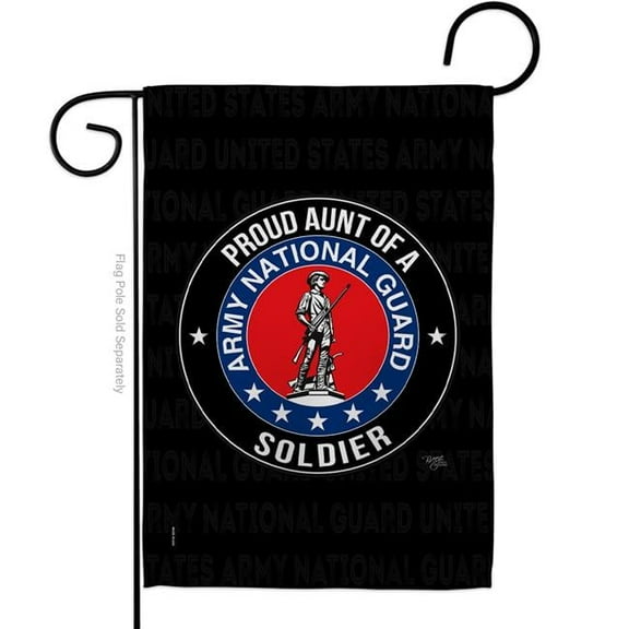Breeze Decor G158492-BO Army Proud Aunt Soldier Garden Flag Armed Forces National Guard 13 x 18.5 in. Double-Sided Decorative Vertical Flags for House Decoration Banner Yard Gift