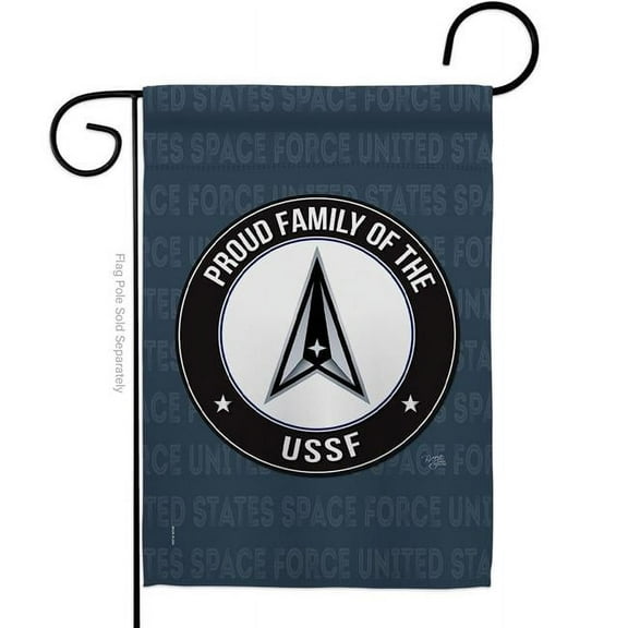 Breeze Decor G158540-BO Proud Family USSF Garden Flag Armed Forces Space Force 13 x 18.5 in. Double-Sided Decorative Vertical Flags for House Decoration Banner Yard Gift