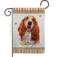 thumbnail image 1 of Breeze Decor G160149-BO 13 x 18.5 in. Dog Basset Hound Happiness Double-Sided Decorative Vertical Garden Flag, 1 of 1