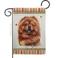 thumbnail image 1 of Breeze Decor G160249-BO Red Chow Happiness Animals Dog 13 x 18.5 in. Double-Sided Decorative Vertical Garden Flags for House Decoration Banner Yard Gift, 1 of 1