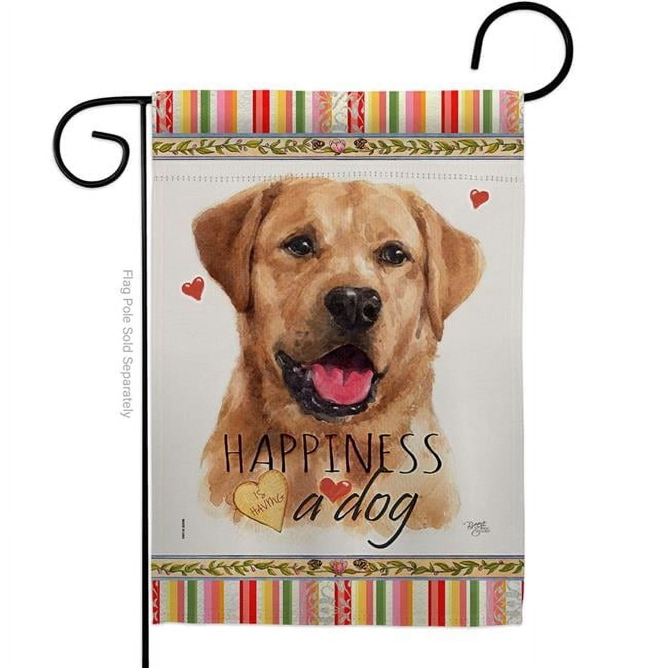 Yellow Labrador Retriever Happiness Dog Garden Flag