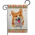 thumbnail image 1 of Breeze Decor G160263-BO Fawn Corgi Happiness Animals Dog 13 x 18.5 in. Double-Sided Decorative Vertical Garden Flags for House Decoration Banner Yard Gift, 1 of 1