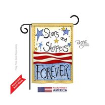 Breeze Decor G161005-BO Stars & Stripes Americana Patriotic Impressions Decorative Vertical 13" x 18.5" Double Sided Garden Flag