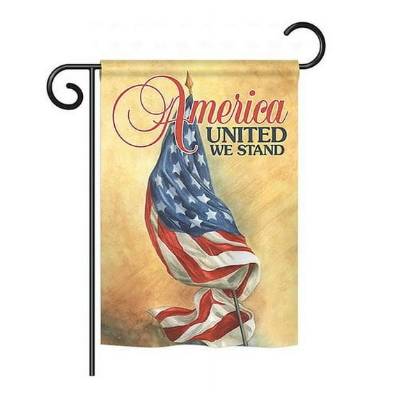 Breeze Decor G161061-BO America United Americana Patriotic Impressions Decorative Vertical 13" x 18.5" Double Sided Garden F