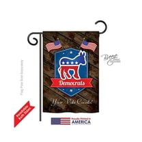 Breeze Decor G161070-BO Democrats Americana Patriotic Impressions Decorative Vertical 13" x 18.5"