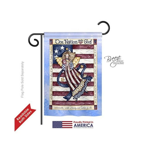 Breeze Decor G161074-BO One Nation Under God Americana Patriotic Impressions Decorative Vertical 13" x 18.5"