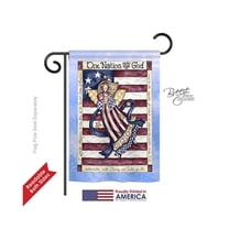 Breeze Decor G161074-BO One Nation Under God Americana Patriotic Impressions Decorative Vertical 13" x 18.5"
