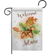 Breeze Decor G163095-BO Welcome Autumn Garden Flag Fall Harvest & 13 x 18.5 in. Double-Sided Decorative Vertical Flags for House Decoration Banner Yard Gift