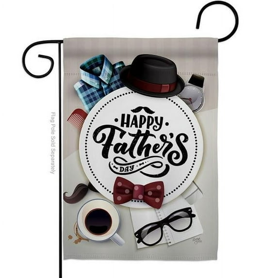 Breeze Decor G165152-BO Fancy Dad Day Garden Flag Family Fathers 13 x 18.5 in. Double-Sided Decorative Vertical Flags for House Decoration Banner Yard Gift