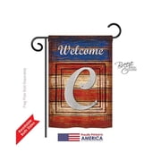 Breeze Decor G180107-BO Patriotic C Initial Americana Impressions Decorative Vertical 13 x 18.5