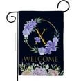 thumbnail image 1 of Breeze Decor G180258-BO 13 x 18.5 in. Welcome X Initial Garden Flag with Spring Floral Double-Sided Decorative Vertical Flags House Decoration Banner Yard Gift, 1 of 1