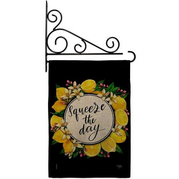 Breeze Decor GS120263-DB-03 Squeeze the Day Food Fruit 13 x 18.5. in. Double-Sided Decorative Vertical House Garden Flag Set for Decoration Banner Yard Gift
