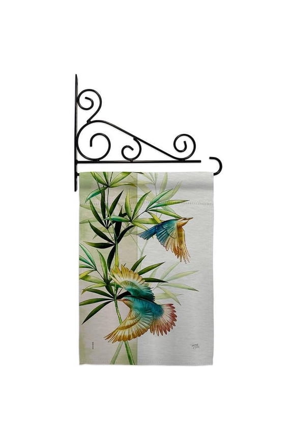 GS120265-BO-03 Asian Blossom Birds Animals Bird 13 x 18.5. in. Double-Sided Decorative Vertical House Garden Flag Set for Decoration Banner Yard Gift