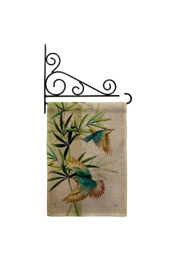 GS120265-DB-03 Asian Blossom Birds Animals Bird 13 x 18.5. in. Double-Sided Decorative Vertical House Garden Flag Set for Decoration Banner Yard Gift