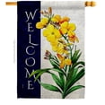 thumbnail image 1 of Breeze Decor H104111-BO Spring Yellow Flowers Floral Double-Sided Garden Decorative House Flag, Multi Color, 1 of 1
