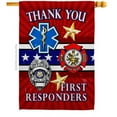 thumbnail image 1 of Breeze Decor  First Responders House Flag Armed Forces Service 28 x 40 in. Double-Sided Decorative Vertical Flags for Decoration Banner Garden Yard Gift, 1 of 1