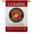 thumbnail image 1 of Breeze Decor H108479-BO US Marine Retired House Flag Armed Forces Corps 28 x 40 in. Double-Sided Decorative Vertical Flags for Decoration Banner Garden Yard Gift, 1 of 1