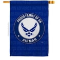 thumbnail image 1 of Breeze Decor H108532-BO Proud Family Airman House Flag Armed Forces Air Force 28 x 40 in. Double-Sided Decorative Vertical Flags for Decoration Banner Garden Yard Gift, 1 of 1