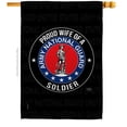 thumbnail image 1 of Breeze Decor H108609-BO Army Proud Wife Soldier House Flag Armed Forces National Guard 28 x 40 in. Double-Sided Decorative Vertical Flags for Decoration Banner Garden Yard Gift, 1 of 1