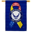thumbnail image 1 of Breeze Decor H108662-BO 28 x 40 in. Support Air Force Troops House Flag with Armed Forces Double-Sided Decorative Vertical Flags Decoration Banner Garden Yard Gift, 1 of 1