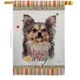 thumbnail image 1 of Breeze Decor H110168-BO 28 x 40 in. Dog Chihuahua Happiness Double-Sided Decorative Vertical House Flag, 1 of 1