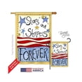 thumbnail image 1 of Breeze Decor H111005-BO Stars & Stripes Americana Patriotic Impressions Decorative Vertical 28" x 40" Double Side, 1 of 2