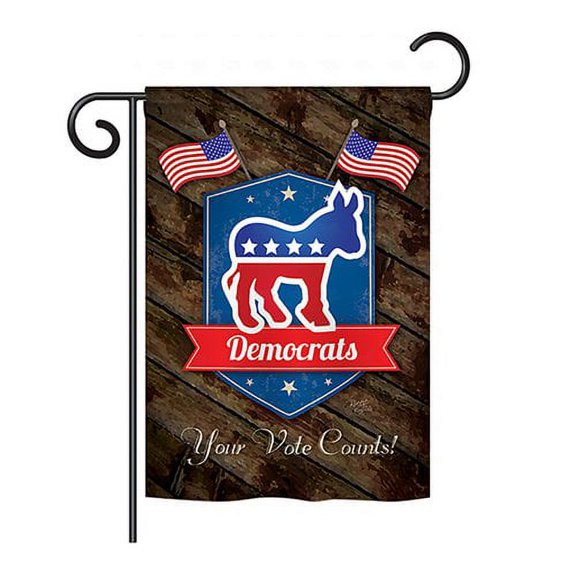 Breeze Decor H111070-BO Democrats Americana Patriotic Impressions Decorative Vertical 28" x 40" Double Sided House Flag
