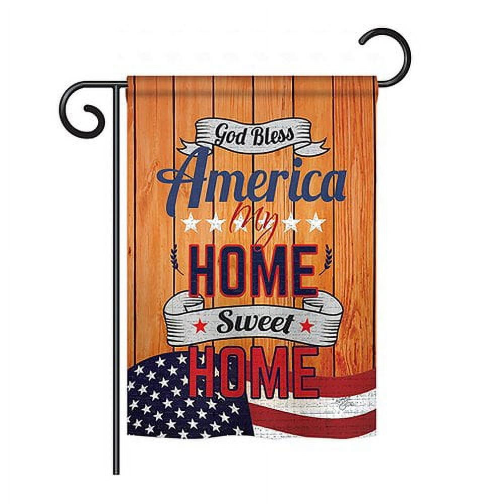 Patriotic America My Home Sweet Home Vertical Flag